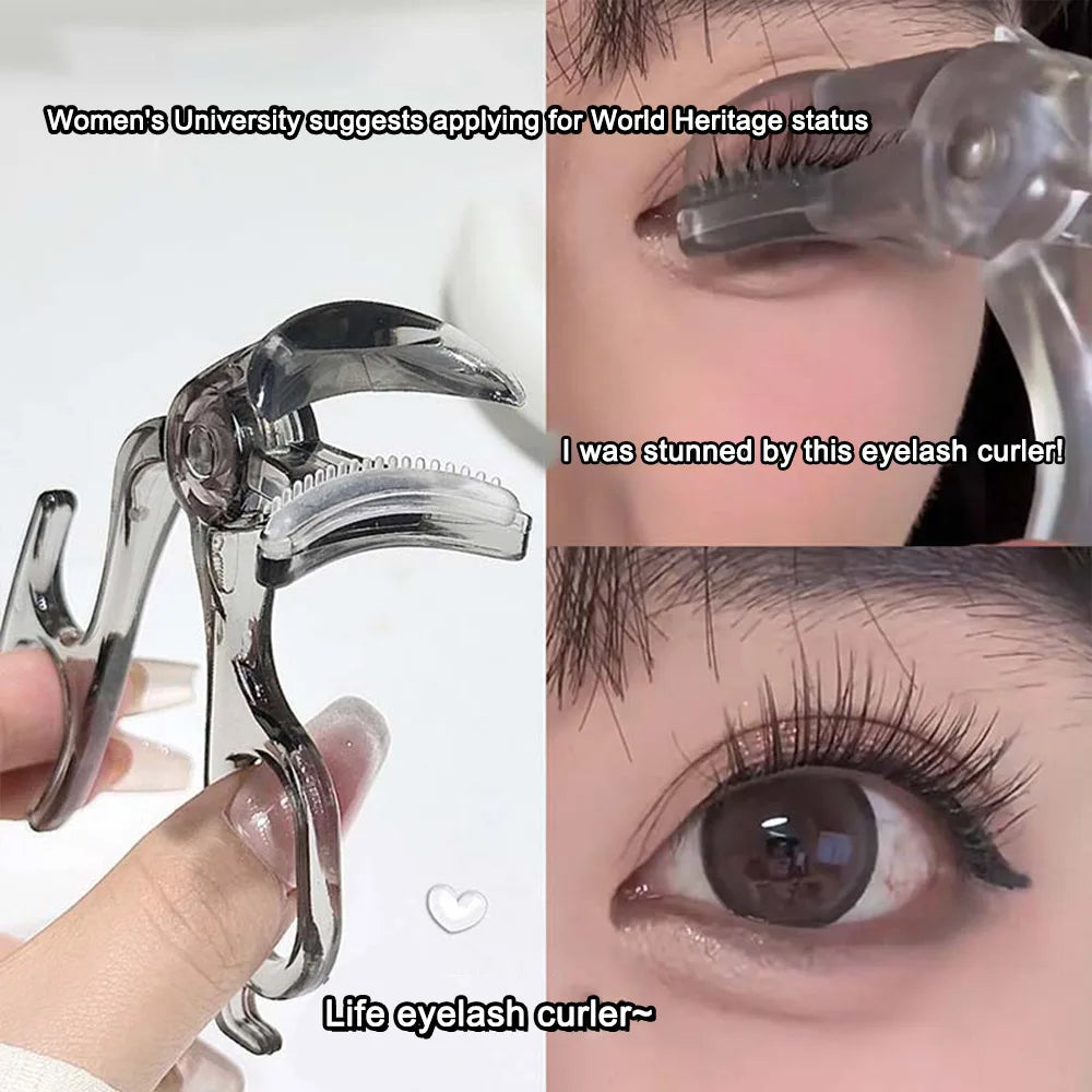 Portable Eyelash Curler | Wide-Angle ABS & Rubber Lash Tool Eyelash Curler QXL
