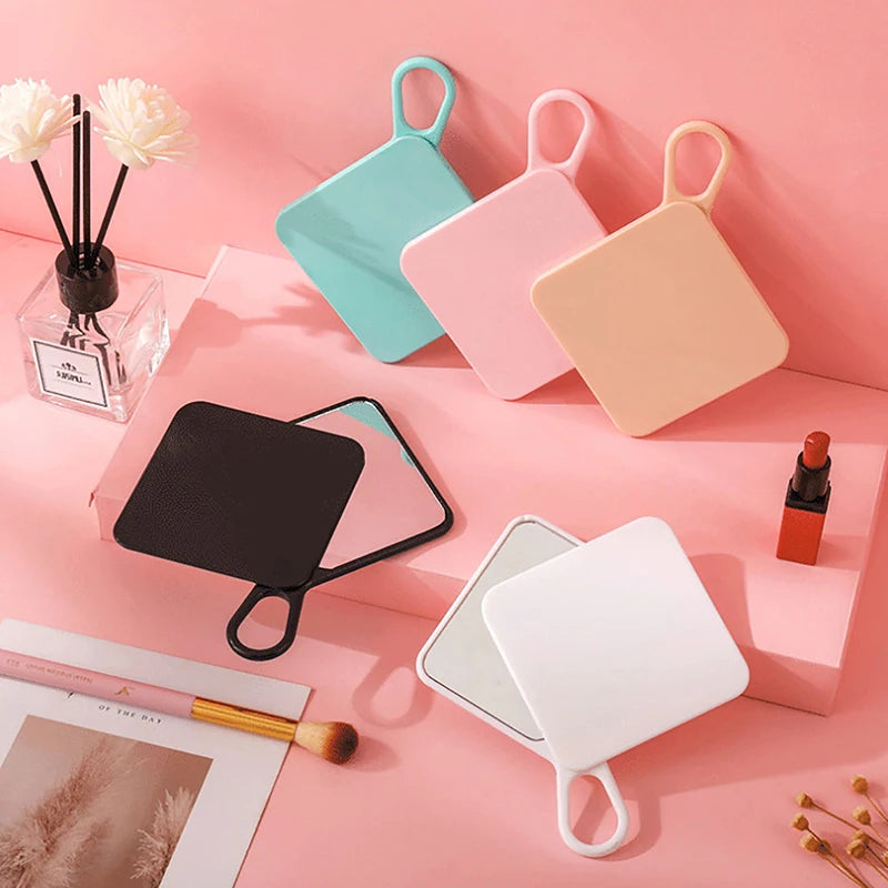 Mini Square Pocket Makeup Mirror | Sliding Cover Compact Compact Makeup Mirror QXL
