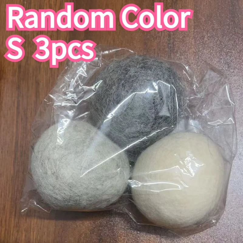 3-Pack Natural Dryer Balls – Cut Drying Time & Static Dryer Balls QXL Random Color S 3pcs