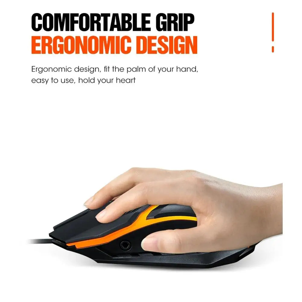 LED Wired Gaming Mouse | 7-Color RGB Backlit USB 1000 DPI Wired Gaming Mouse QXL