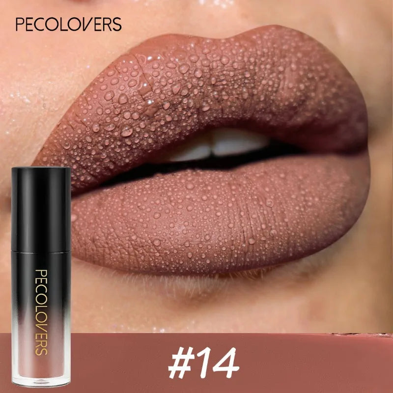 14-Color Matte Lipstick Set | Waterproof Long-Lasting Lip Color Matte Lipstick Set QXL 14