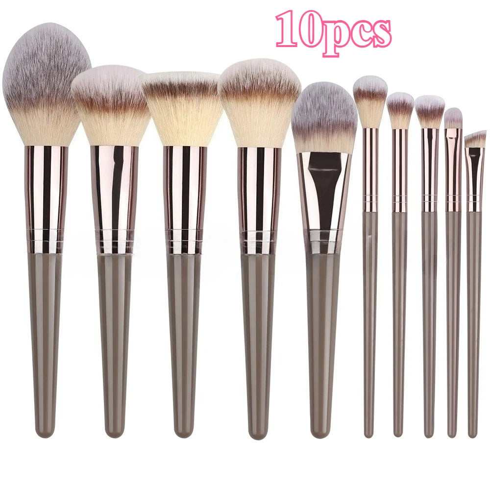 16-Piece Champagne Gold Professional Makeup Brush Set Makeup Brush Set QXL 10pcs