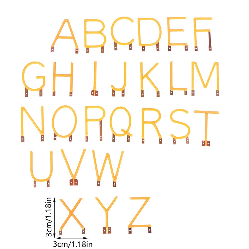 COB LED Filament Letter Light Yellow – DIY Signboard Décor LED Filament Light QXL