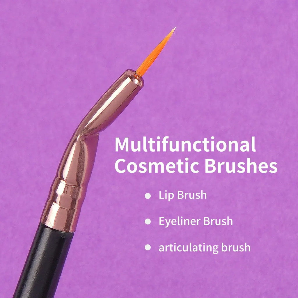 MAANGE 3-Piece Precision Eyeliner Brush Set – Angled & Flat Eyeliner Brush Set QXL