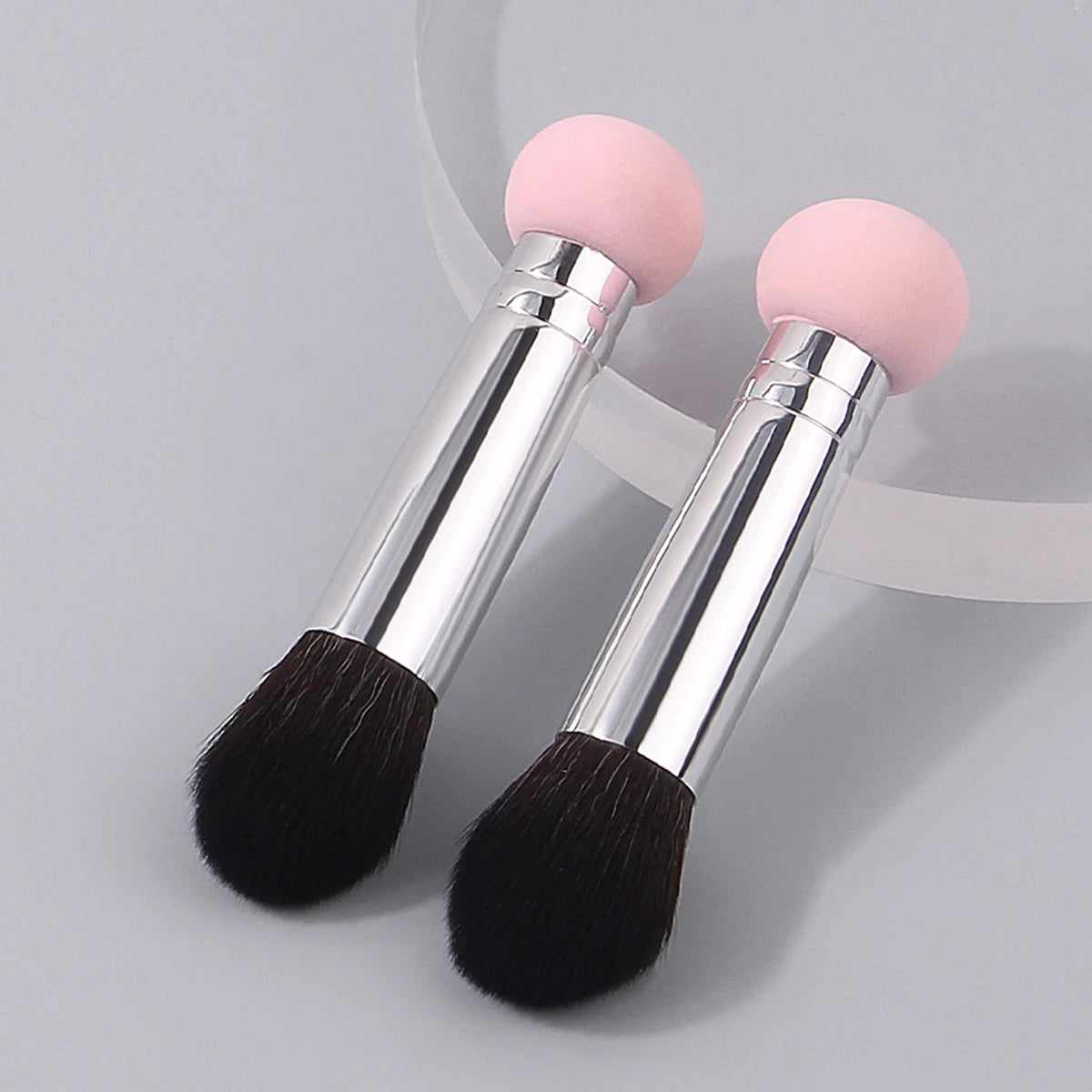 2-Pack Double-Ended Makeup Brushes | Foundation & Blush Set Makeup Brush Set QXL