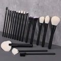 12-Pc Natural Hair Makeup Brush Travel Set with Pouch Makeup Brush Set QXL A1-18pcs
