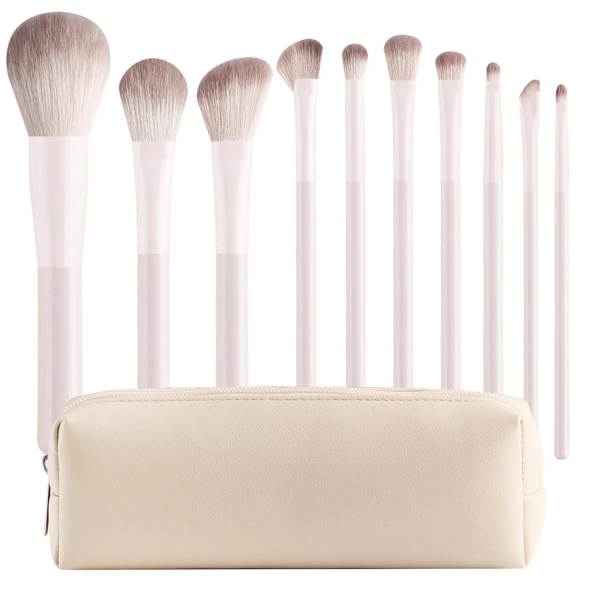 LUXEBLEND 10-Pc Beginner Makeup Brush Set with Storage Bag Makeup Brush Set QXL