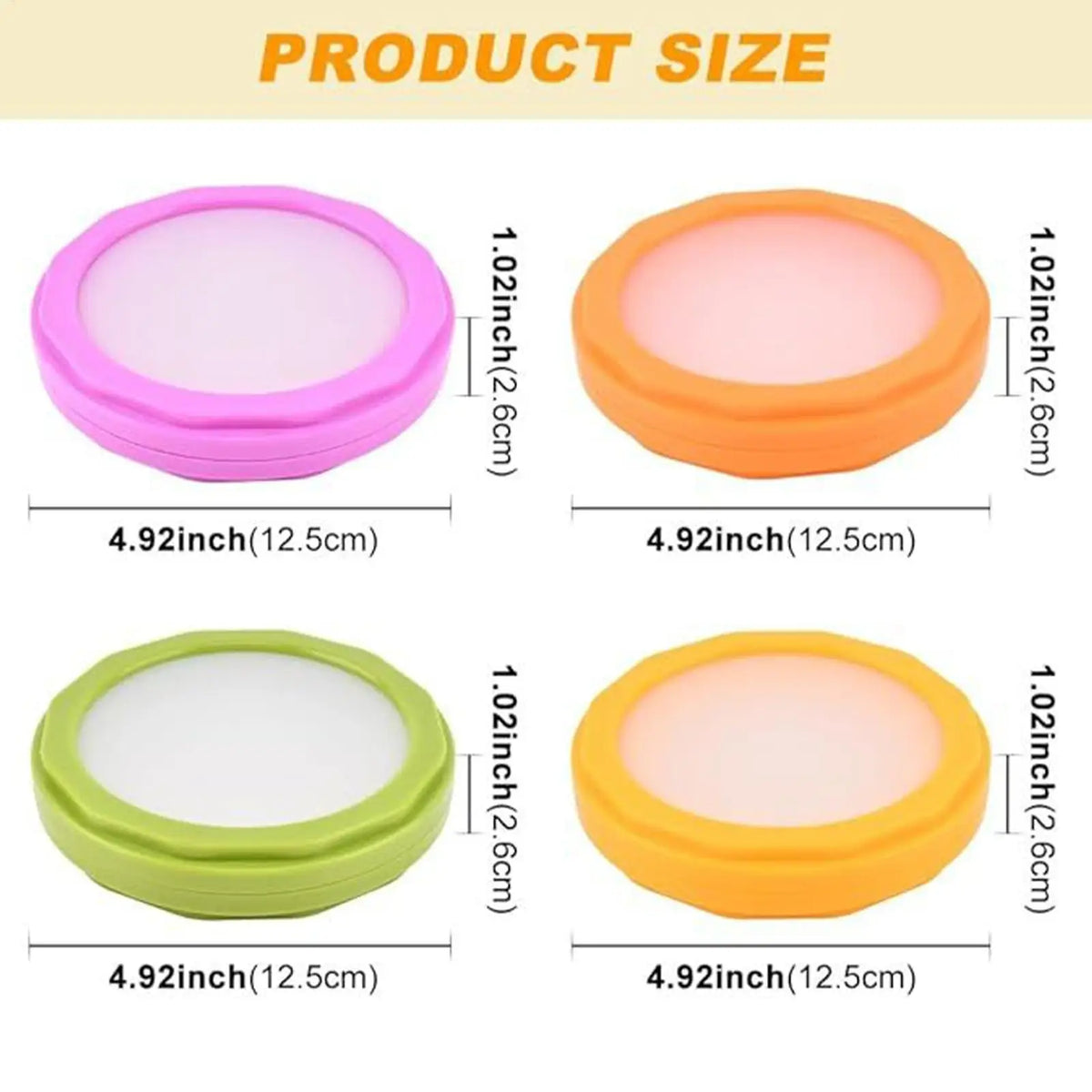 4-Pack Silicone Fruit & Vegetable Storage Containers Food Storage Container QXL