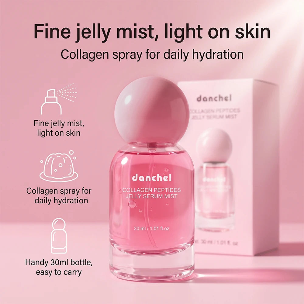 Collagen Peptide Jelly Serum Mist | 2-in-1 Hydrating Face Spray Collagen Face Serum QXL