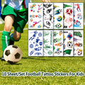 Kids Football Soccer Temporary Tattoo Stickers – 10 Sheets Temporary Tattoo Stickers QXL Default Title