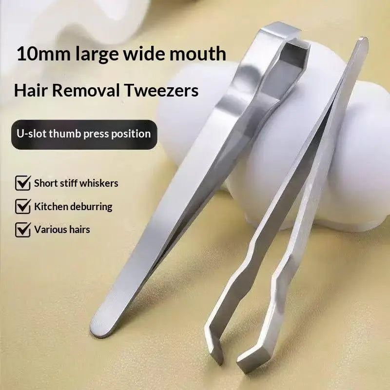 Wide-Mouth Stainless Steel Tweezers | Facial Hair Removal Hair Removal Tweezers QXL