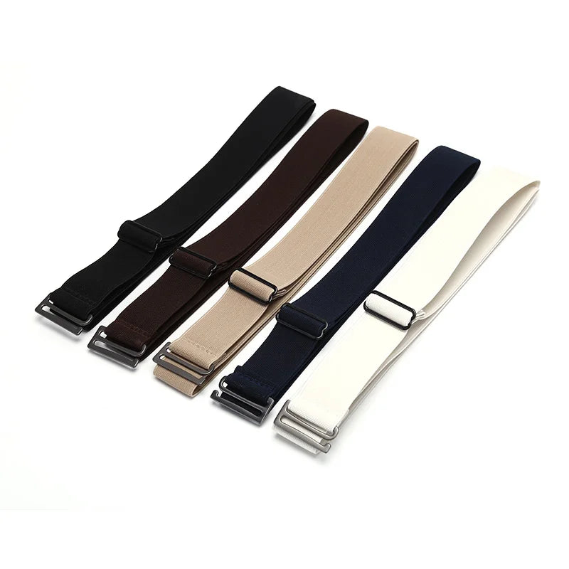 Invisible Elastic Web Belt | Adjustable No-Show Buckle Elastic Web Belt QXL