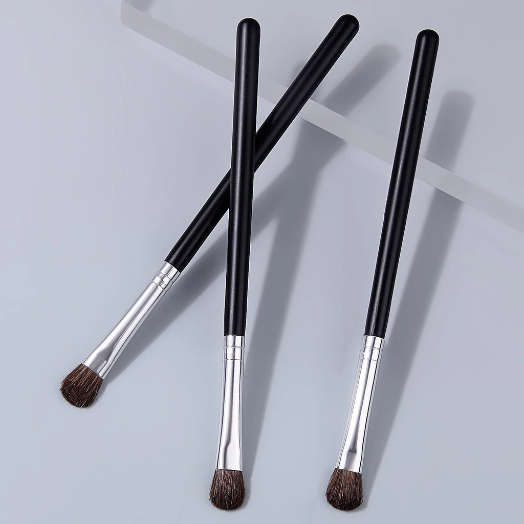 KOSSHOW 3-Pc Horsehair Eyeshadow Brush Set | Wood Handle Eyeshadow Brush Set QXL