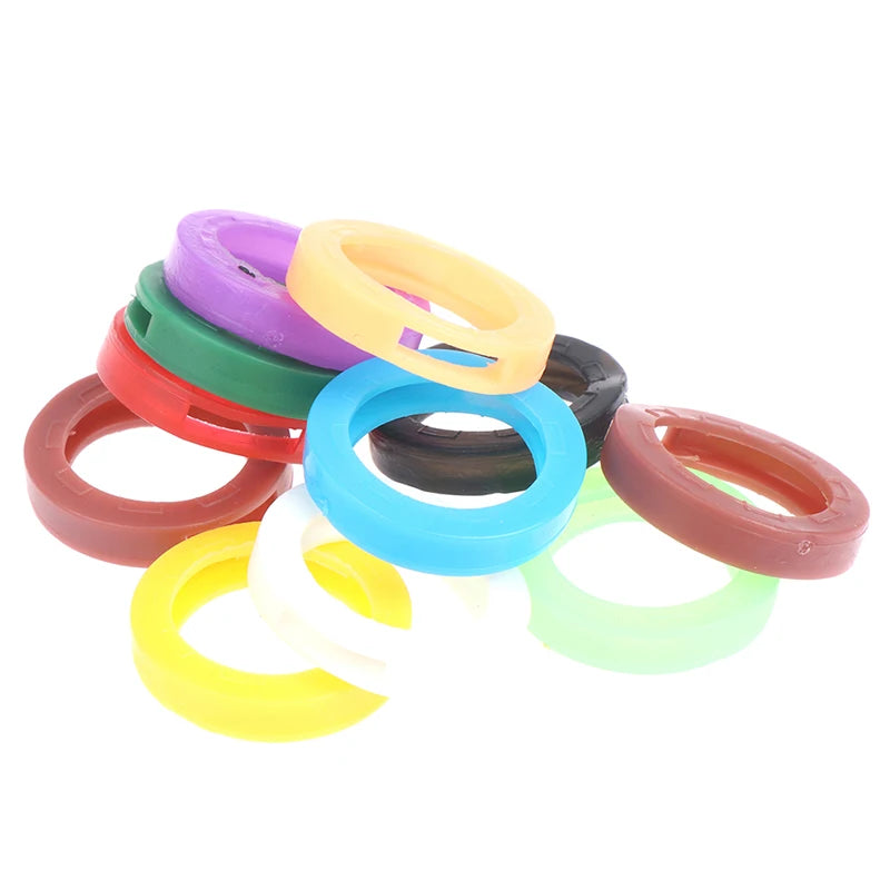 50-Pack Silicone Key Covers | Colorful Rubber Key Caps Toppers Key Covers QXL