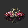 Swan Rhinestone Hair Clips | Colorful Barrettes for Women Rhinestone Hair Clip QXL No.2