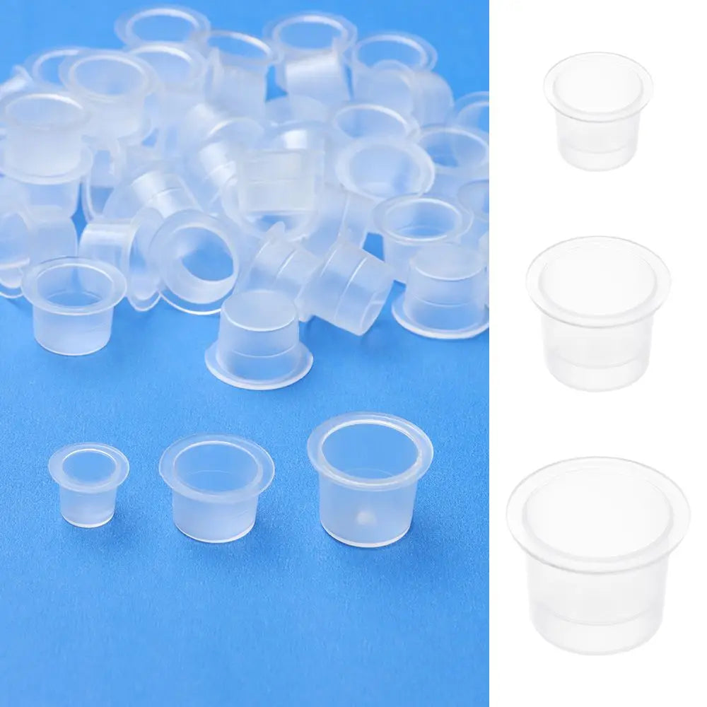 100-Pack Disposable Tattoo Ink Caps S/M/L | Pigment Cups Tattoo Ink Caps QXL