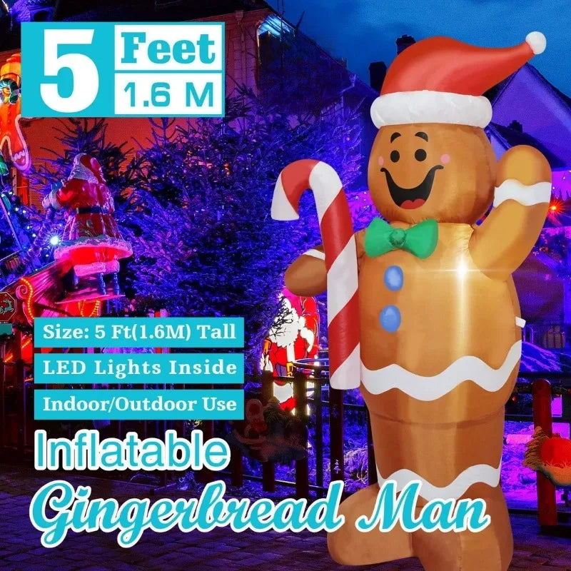 Outdoor Christmas Inflatable LED Snowman & Yard Lawn Decor Christmas Inflatable Decor QXL