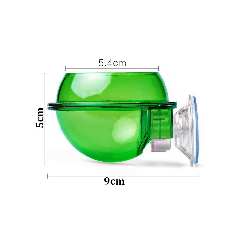Anti-Escape Suction Cup Reptile Feeder Bowl | Lizard Gecko Reptile Feeder Bowl QXL Green
