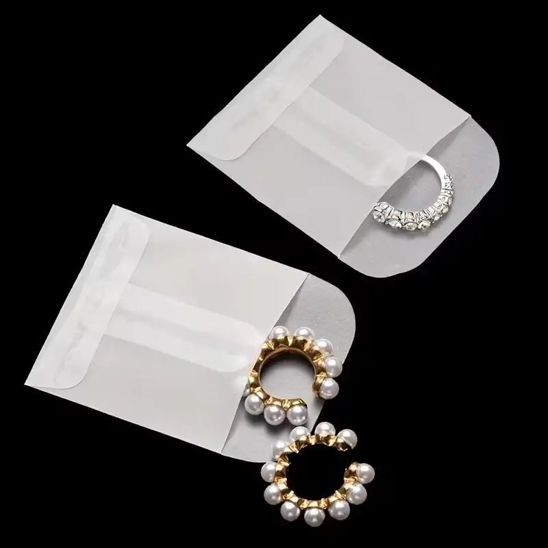 Semi-Transparent Mini Envelopes | Self-Sealing Bags 10/30-Pack Mini Storage Envelopes QXL