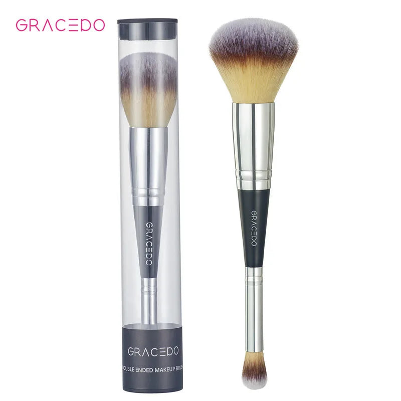 Double-Ended Makeup Brush | Eyeshadow, Foundation & Blush Makeup Brush QXL