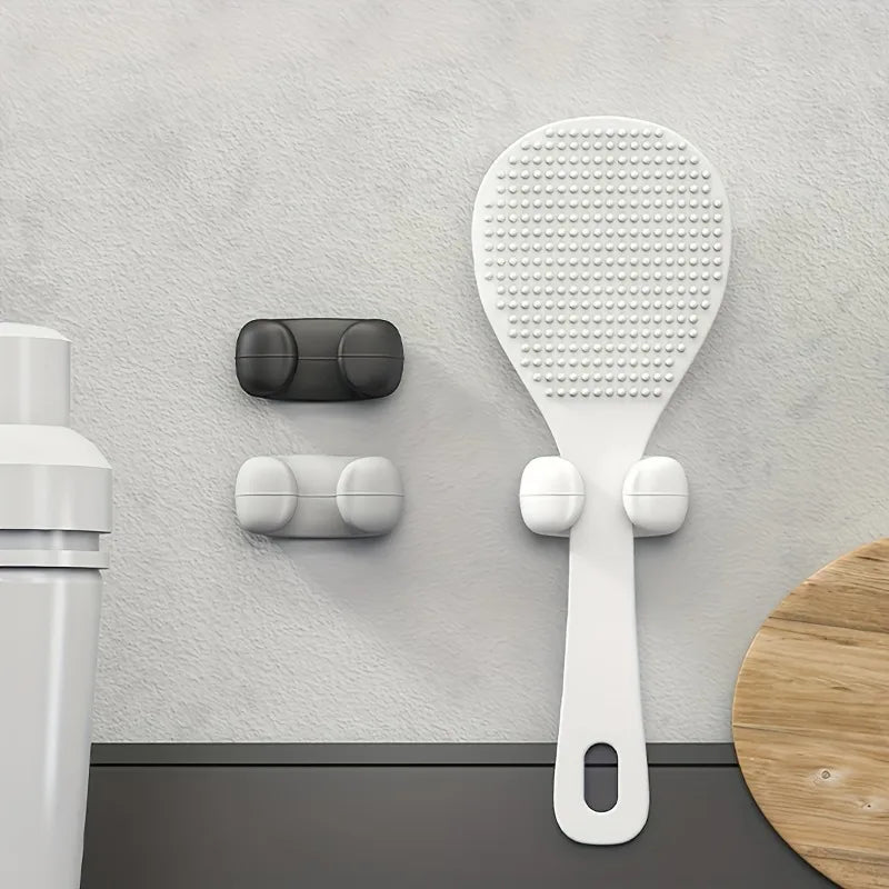 Rice Cooker Spoon Holder & Kitchen Utility Hook Rack Kitchen Utensil Holder QXL