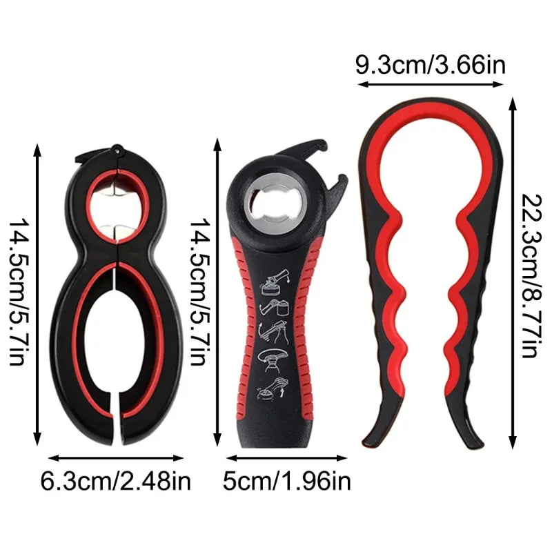 5-in-1 Can & Bottle Opener | Non-Slip Multifunctional Can & Bottle Opener QXL