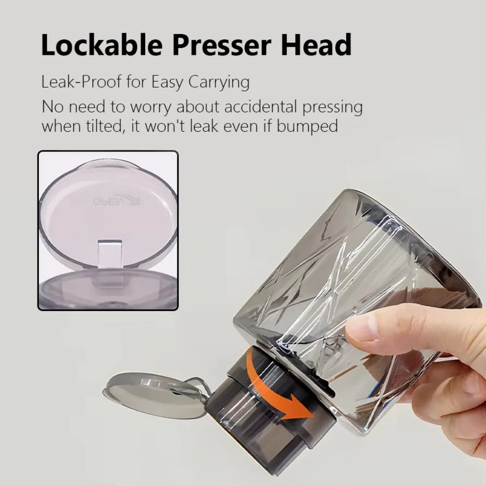 Lockable Refillable Pump Bottle 100ml | Makeup & Nail Cleaner Pump Dispenser Bottle QXL