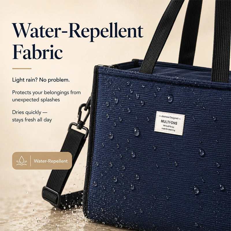 Corduroy Tote Bag | Adjustable Shoulder Strap | Travel & Gym Corduroy Tote Bag QXL