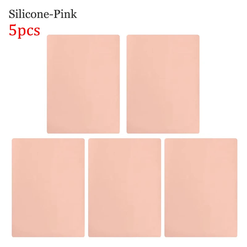 Silicone Tattoo Practice Skin | Double-Sided Microblading Training Tattoo Practice Skin QXL Pink-5pcs