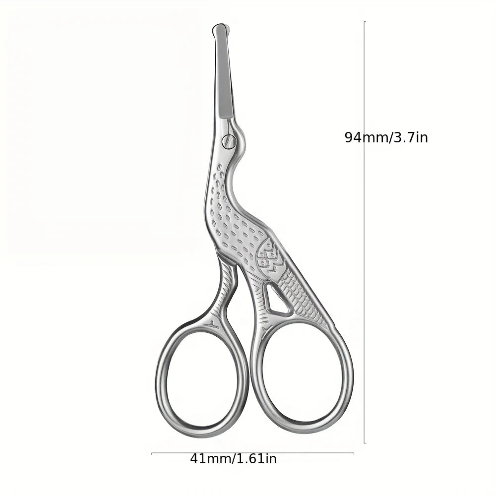 Round Tip Stork Scissors – Eyebrow, Nose & Beard Grooming Grooming Scissors QXL