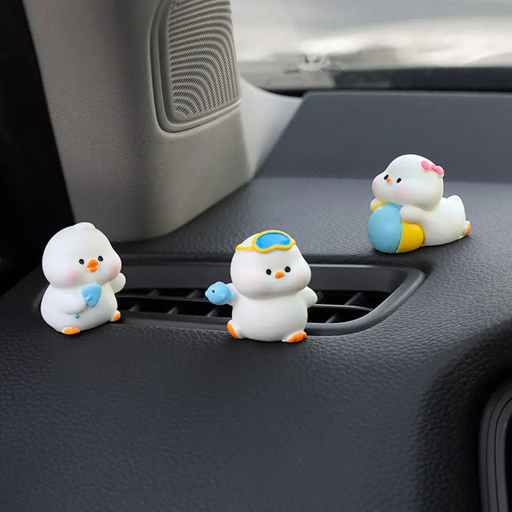 6-Pack Mini Duck Car Dashboard Ornaments | Resin Decor Set Car Dashboard Ornament QXL