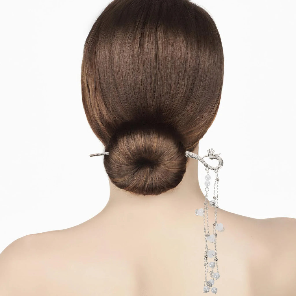 3-Pack Phoenix Tassel Hair Sticks | Vintage Chinese Hairpins Decorative Hair Sticks QXL