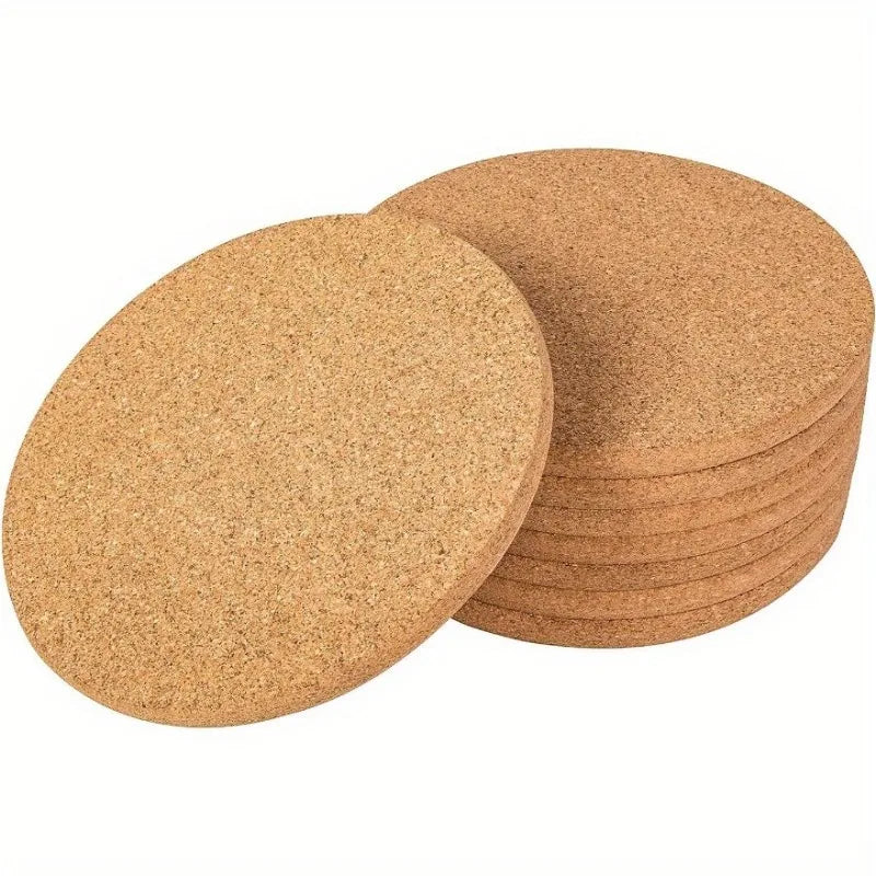 Thick Round Cork Trivet | Hot Pad for Pots, Pans & Plants Cork Kitchen Trivet QXL