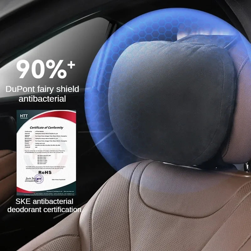 2-Pack Memory Foam Car Neck Headrest Pillows – Universal Fit Car Neck Pillow QXL