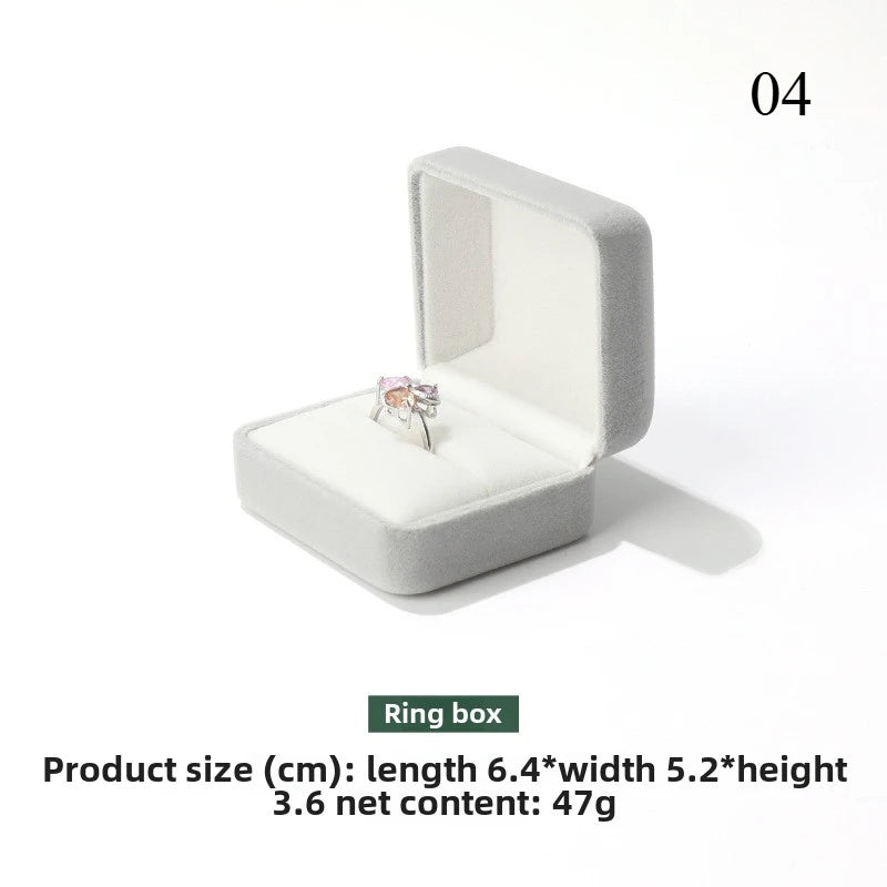 Arched Velvet Jewelry Gift Box | Ring, Earring & Pendant Jewelry Gift Box QXL GRAY 04 1pc