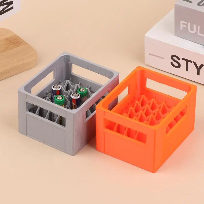 3D Beer Crate Battery Storage Box | AA AAA Stackable Organizer Battery Storage Box QXL