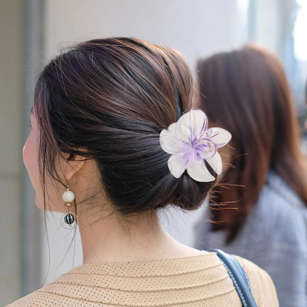 4-Pack Large Plumeria Flower Hair Claw Clips | Non-Slip Flower Hair Clips QXL Default Title