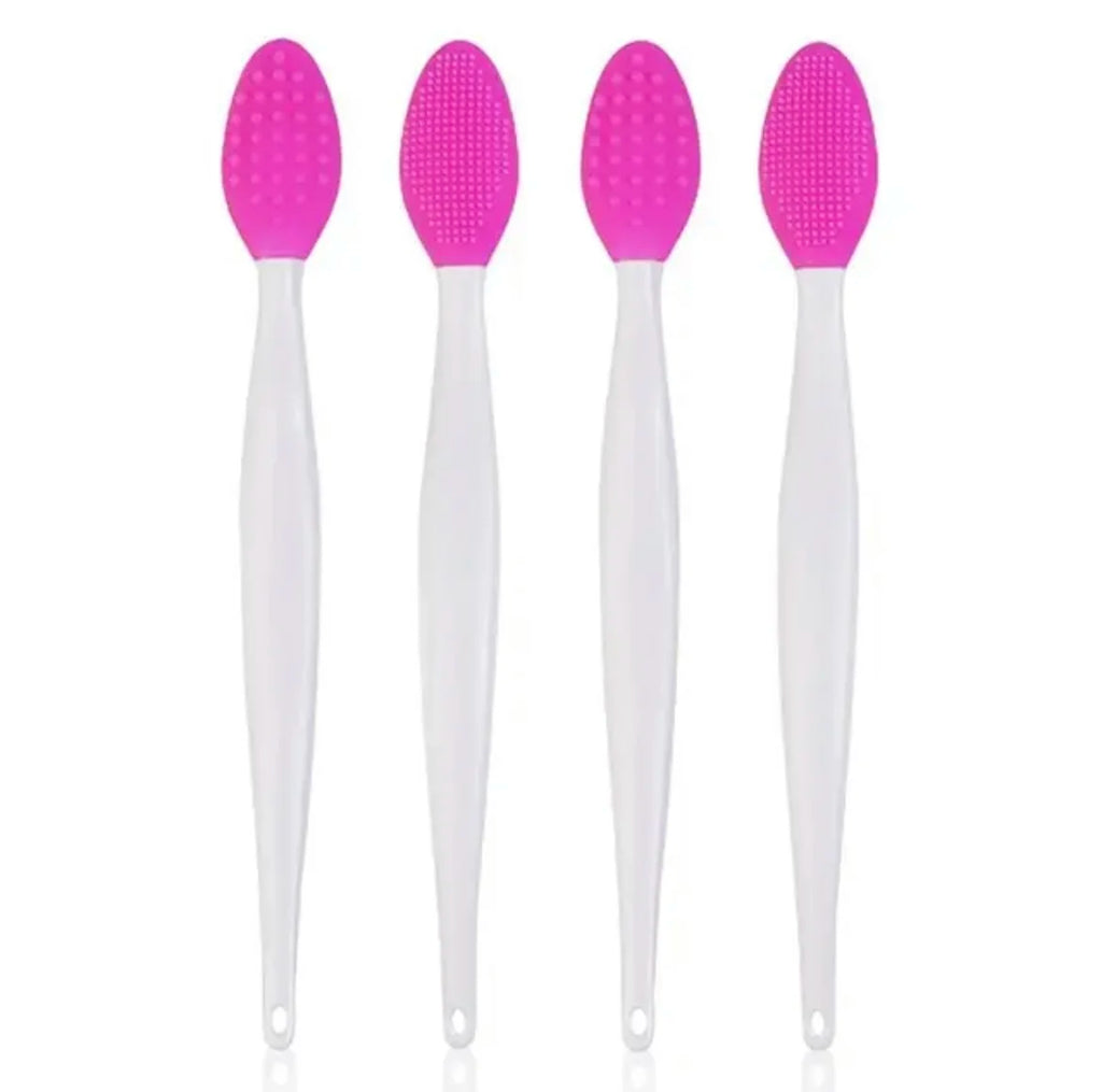 Silicone Face Cleansing Brush | Exfoliating Pore Care Set Facial Cleansing Brush QXL 4pcs -Rose Red