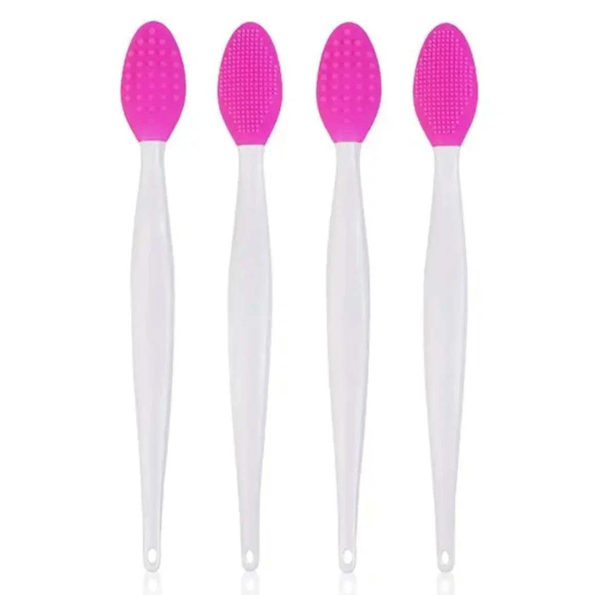 Silicone Face Cleansing Brush | Exfoliating Pore Care Set Facial Cleansing Brush QXL 4pcs -Rose Red