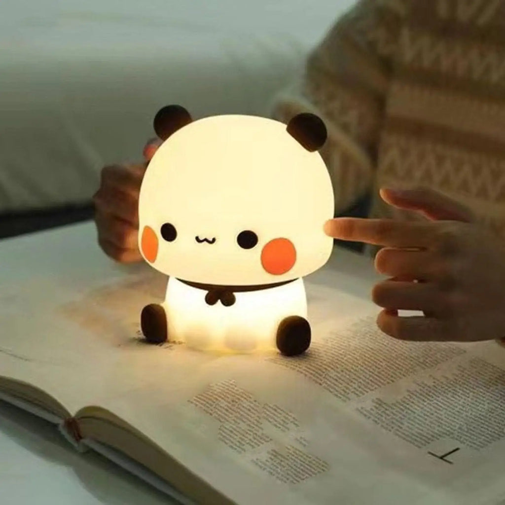 Panda LED Night Light | Silicone Touch Lamp for Nursery & Kids LED Night Light QXL