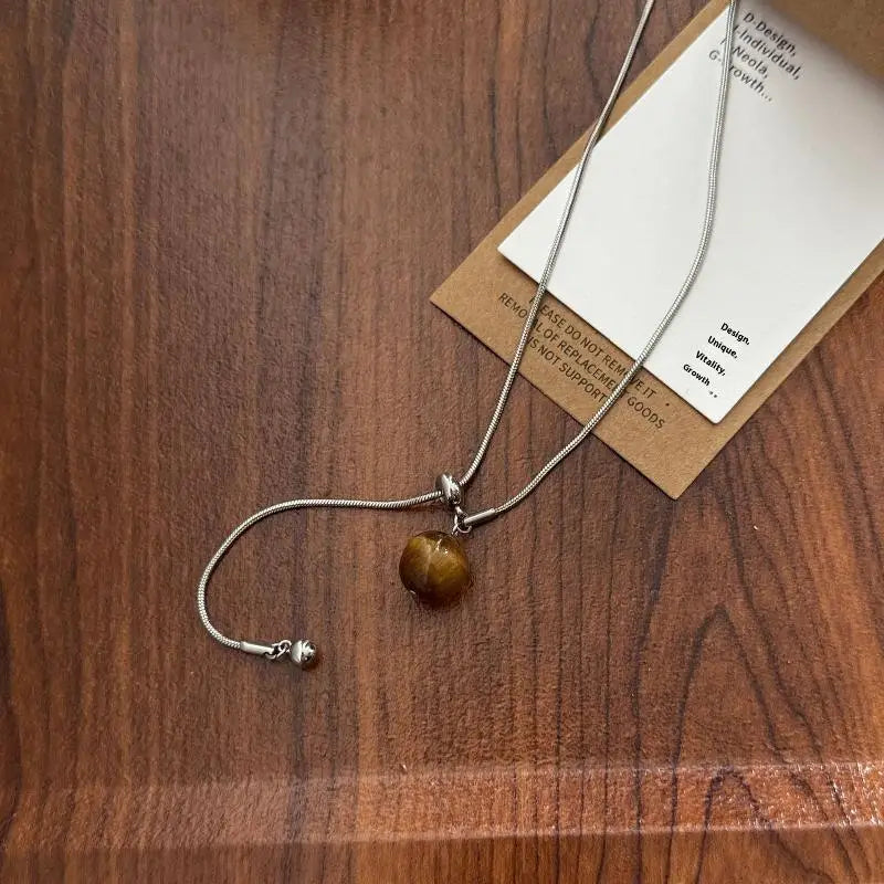 Baroque Pearl Stainless Steel Long Sweater Necklace | Women Pearl Chain Necklace QXL A2