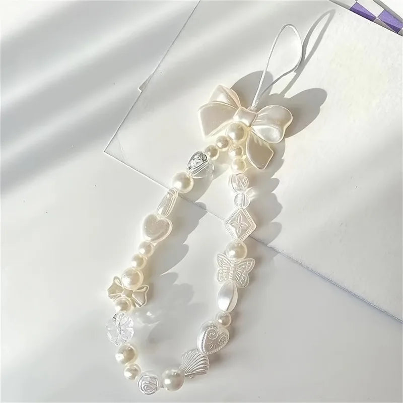 2-Pack White Butterfly Heart Wrist Lanyard | ID Badge & Key Strap Wrist Lanyard QXL