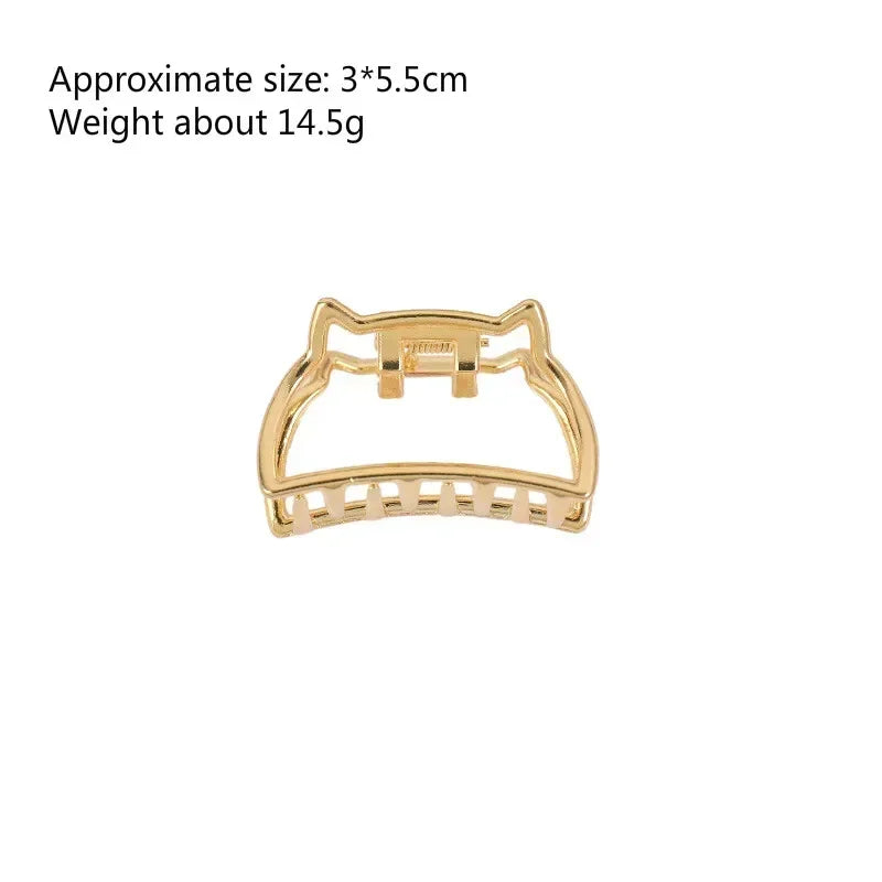 Geometric Moon Mini Hair Claw Clips | Resin Hairpin Set for Girls Hair Claw Clips QXL
