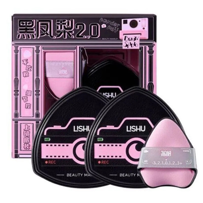 Graphene Cushion Foundation Sponge Puff Set | 3-Piece Black Makeup Sponge Puff QXL Powder puff