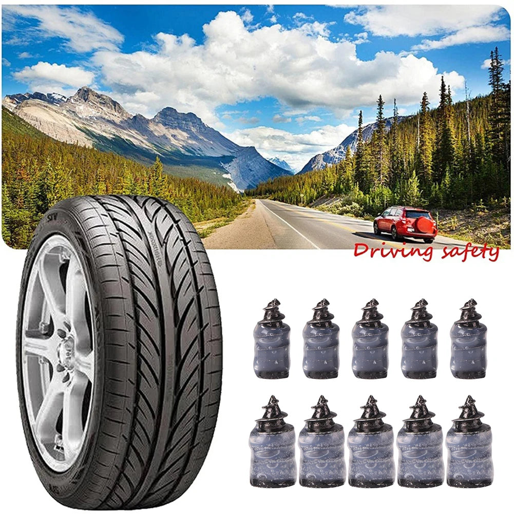 10-Pack Tubeless Tire Repair Nail Kit | Car Bike Motorcycle Tire Repair Kit QXL