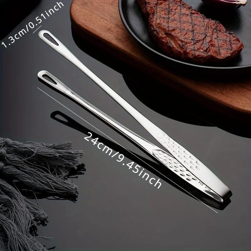 Stainless Steel BBQ Meat Tongs | Anti-Scald Grill Clip BBQ Grill Tongs QXL
