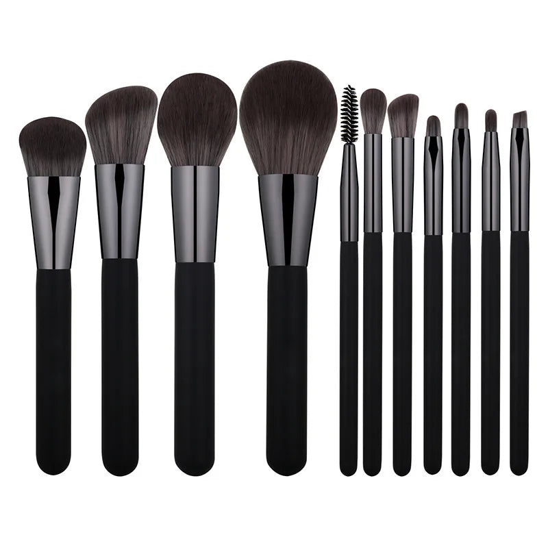 11-Piece Soft Synthetic Makeup Brush Set – Face & Eye Tools Makeup Brush Set QXL No logo makeup brush