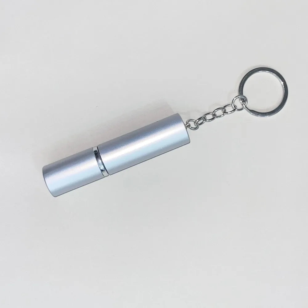 5ml Mini Metal Refillable Perfume Spray Bottle with Keychain Perfume Spray Bottle QXL white