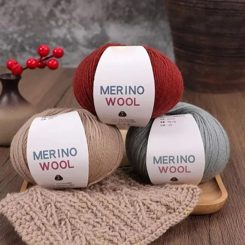 100% Merino Wool Yarn Ball | Worsted Knitting & Crochet Knitting Yarn QXL