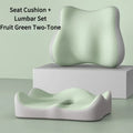 2-Pack Memory Foam Seat & Lumbar Support Cushion Set Seat Cushion Set QXL green-2PCS-1 A